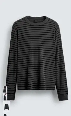 ZARA ボーダー ロングスリーブ カットソーのサムネイル