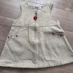 familiar ベージュ ワンピース　80