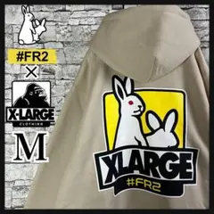 【最強コラボ】FR2×XLARGE パーカー　バックプリント　刺繍ロゴ　入手困難