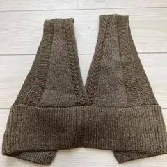 GU 2wayメランジニットビスチェ　ブラウン　S