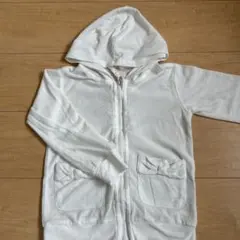 ホワイト フード付きパーカー 110サイズ