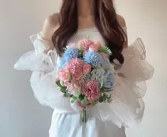 49美しい大輪のバラのブーケ＆ブ―トニア フォト婚 インテリア - メルカリ