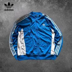 O48 adidasATPトラックジャケット2013年製刺繍ライトブルー白5XL