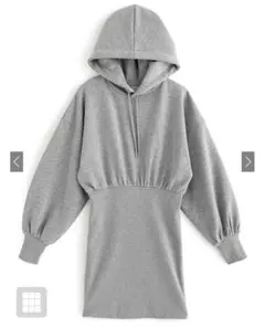 サムホール付き裏起毛フィーディミニワンピース