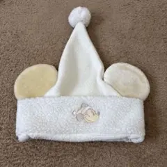 ミッキー耳付きフリース帽子