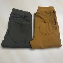 キッズ ゴムウエスト ストレートパンツ 2点セット　130cm