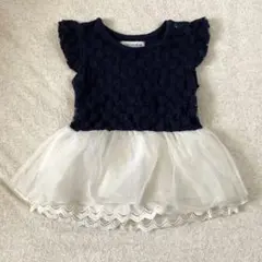 mamaraku チュール　ワンピース　ネイビー　80サイズ