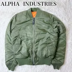 アルファ MA-1 フライトジャケット 緑　Lサイズ 短丈　y2k