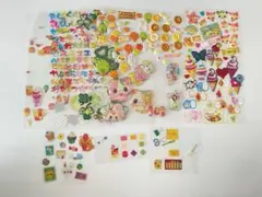 平成女児　平成レトロ　シール9個まとめ売り　シャカシャカシール　ひらがなシール等