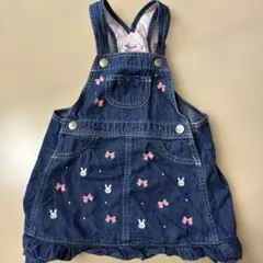 MIKI HOUSE デニムジャンバースカート L