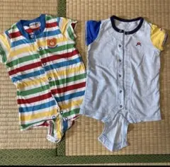 ミキハウスロンパース2枚セット