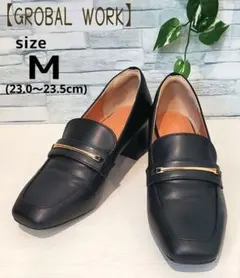 ★美品★【GLOBAL WORK】グローバルワーク ローファー ブラック Mのサムネイル