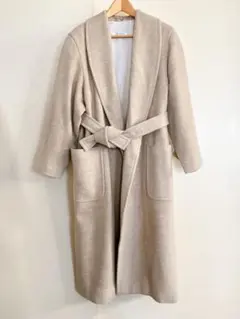 【Max Mara】ベージュガウンコート 白タグ カシミヤ100% ※価格交渉可
