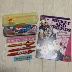 ディズニーグッズ 8点セット まとめ売り ボールペン ペンケース シャーペン 他