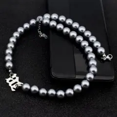 シルバー チェーン 50cm パール ネックレス ストリート BTS 韓国 21