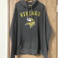 NFLバイキングス スウェット パーカー XLグレー　古着