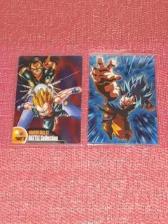 ドラゴンボール ベジータ 17号　孫悟空　ウエハースカード　プラカード2個セット