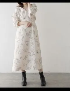 花柄プリント ワンピース Fサイズ