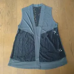 V・I・A・N・T・E ノースリーブカーディガン レース ブラック