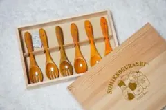 すみっコぐらし　カトラリー　木製　スプーン　フォーク