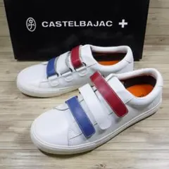カステルバジャック 定価16500円 3色ベルクロ 白レザースニーカー 24.5のサムネイル