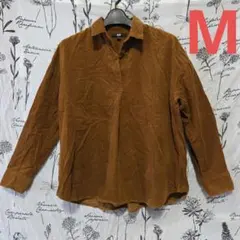 73 UNIQLO コーデュロイブラウンシャツ M