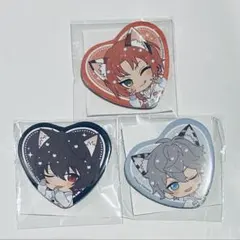 あんスタ ナンジャタウン ミニゲーム ハート缶バッジ 月永レオ,瀬名泉,朔間凛月