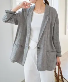Spick & Span リネンエアリージャケットのサムネイル