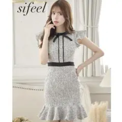 JEWELS by SUGAR　フリル　ワンピース　ツイード　リボン　 Sサイズ