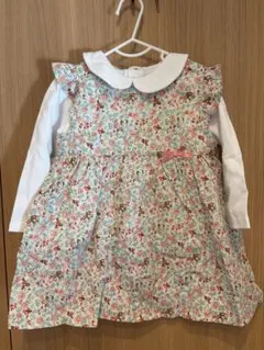 BeBe 花柄ワンピース Tシャツ2点セット　90