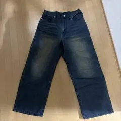 MONO-MART ワイドデニムパンツ インディゴ Lサイズのサムネイル