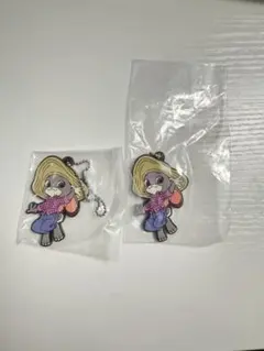 ズートピア ジュディ ラバーキーホルダー 2点セット