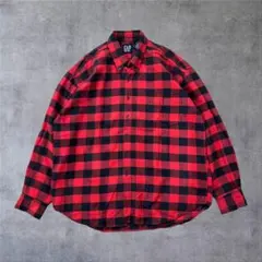90's OLD GAP block check shirts デカタグ古着