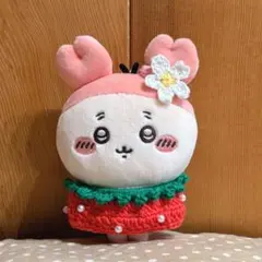 ちいかわ　古本屋　カニちゃん　マスコット　いちご　イチゴ　ケープ　コスチューム