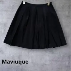 【マビューク 】ミニスカート Aライン　美脚見え　スタイルアップ　黒　M