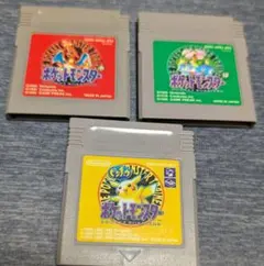 カセットのみ　ポケットモンスター 赤・緑・ピカチュウ 3本セット　起動確認済み