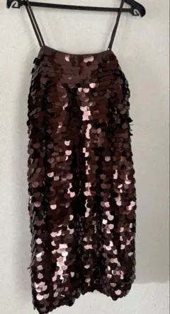 古着 スパンコール ワンピース