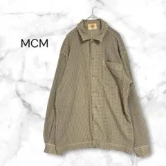 MCM 総柄 長袖シャツ ベージュ ブラック オーバーサイズ ヴィンテージのサムネイル