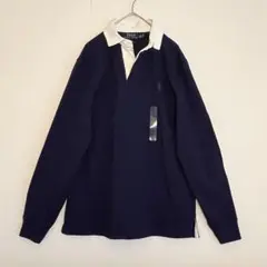 【新品未使用★上品なネイビー】ラルフローレン長袖ラガーシャツ★S 170/92A
