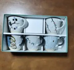 手描き陶器カップ 5個セット
