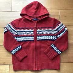 COMME CA ISMニットパーカー　赤　男の子　女の子