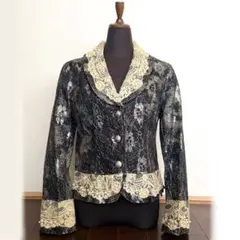 ★レース＆パール ジャケット 豪華 パーティ 結婚式 発表会