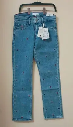 トミーヒルフィガー 刺繍 デニムパンツ 新品 150 152