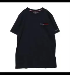 TOMMY HILFIGERネイビー コットン Tシャツ 胸ポケット