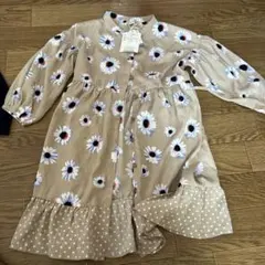 après les cours 花柄ワンピース 100cm