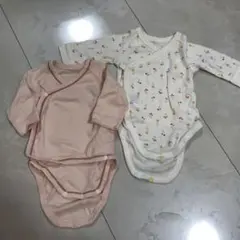 ベビー肌着2点セット ピンク 花柄　UNIQLO サイズ60