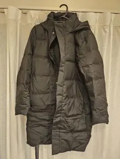 ブラック フード付き ロングダウンジャケット s