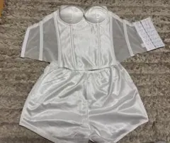 ホワイト コルセットスタイル ブライダルインナー　セット　C75 拡張フック付き