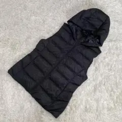 美品　UNIQLO ユニクロ　ストレッチダウンベスト　ダークグレー　2way L