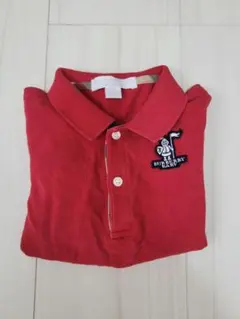 【美品】バーバリー ベビー長袖ポロシャツ